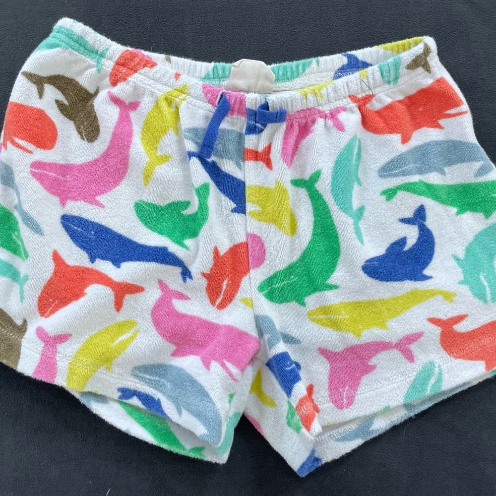 Colorful Whale Print Kids Shorts